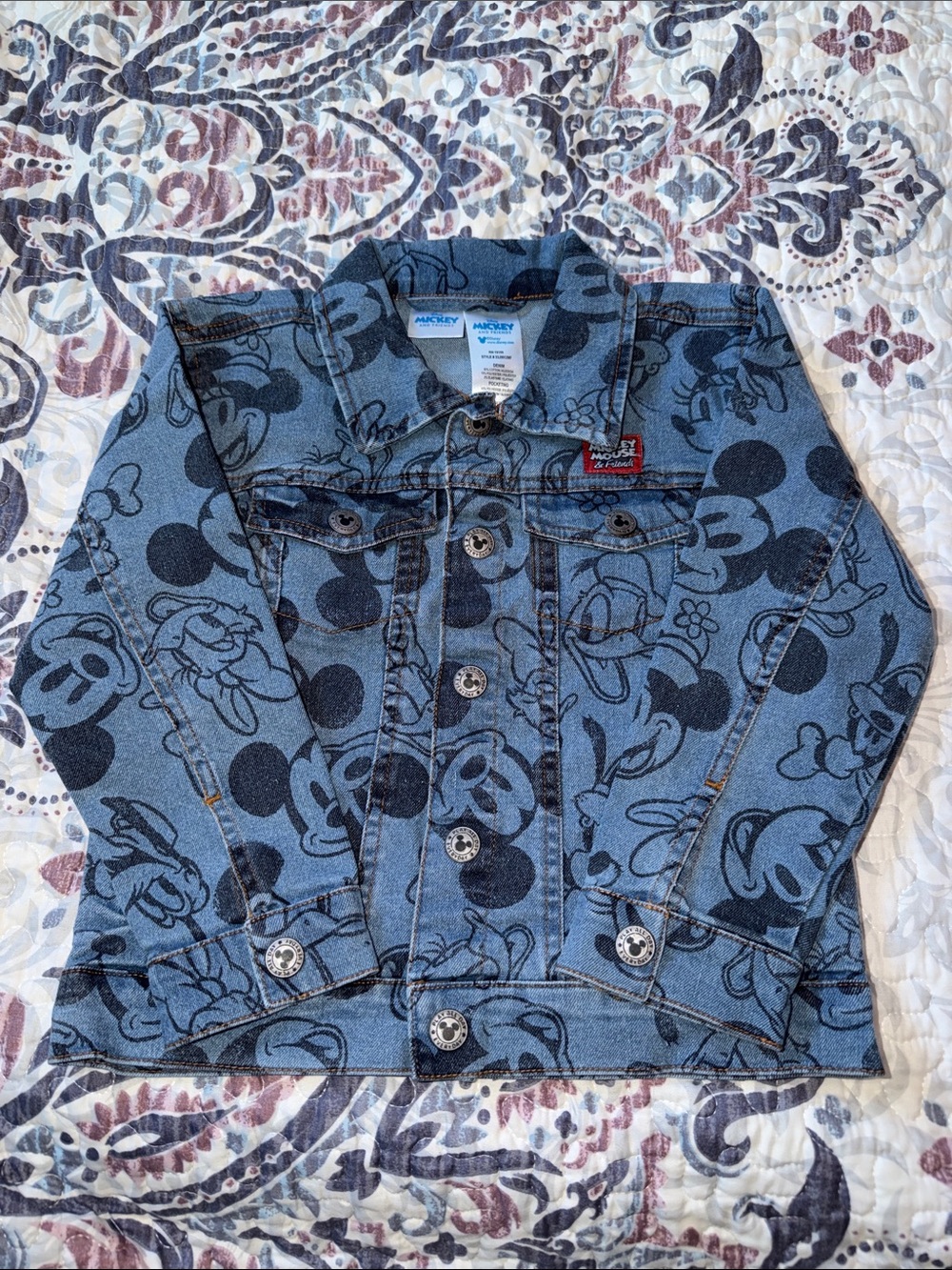Disney Blue Denim Mickey Print Kids Jean Jacket